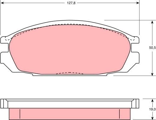 TRW GDB745 - Гальмівні колодки, дискові гальма autozip.com.ua