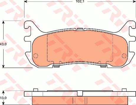 TRW GDB7594 - Гальмівні колодки, дискові гальма autozip.com.ua