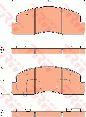 TRW GDB7592 - Гальмівні колодки, дискові гальма autozip.com.ua