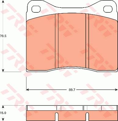 TRW GDB7551 - Гальмівні колодки, дискові гальма autozip.com.ua