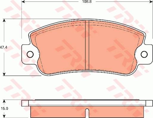 TRW GDB7553 - Гальмівні колодки, дискові гальма autozip.com.ua