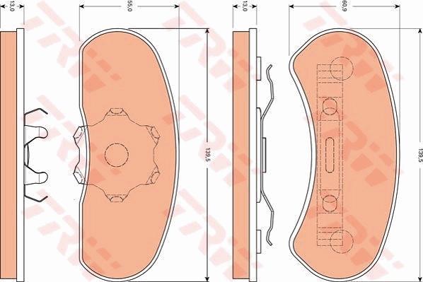 TRW GDB7569 - Гальмівні колодки, дискові гальма autozip.com.ua