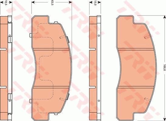 TRW GDB7561 - Гальмівні колодки, дискові гальма autozip.com.ua