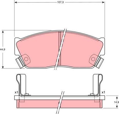 TRW GDB750 - Гальмівні колодки, дискові гальма autozip.com.ua