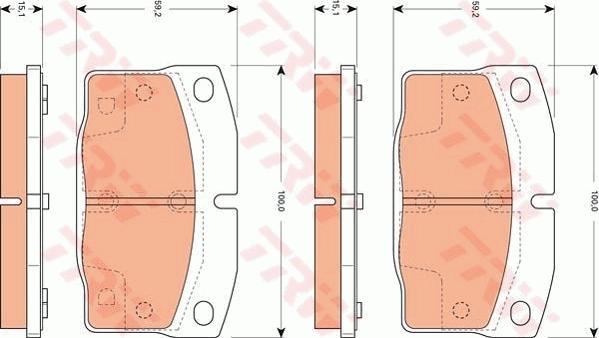 TRW GDB7519 - Гальмівні колодки, дискові гальма autozip.com.ua