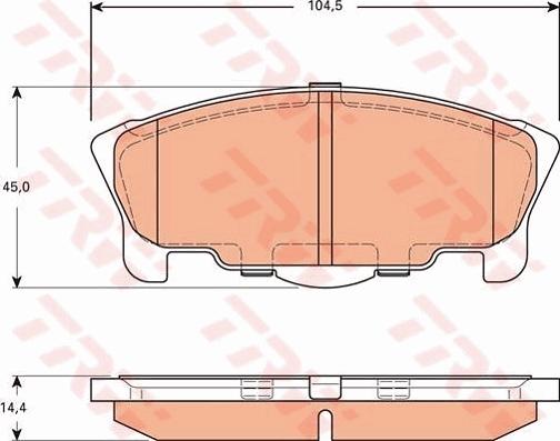 TRW GDB7585 - Гальмівні колодки, дискові гальма autozip.com.ua