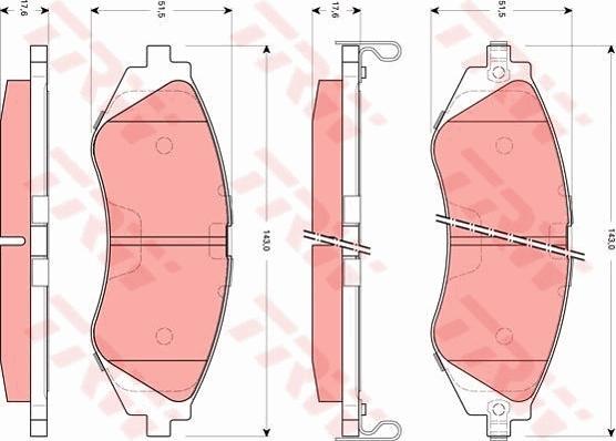 TRW GDB7583 - Гальмівні колодки, дискові гальма autozip.com.ua