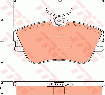 TRW GDB7582 - Гальмівні колодки, дискові гальма autozip.com.ua