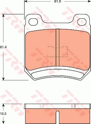 TRW GDB7539 - Гальмівні колодки, дискові гальма autozip.com.ua