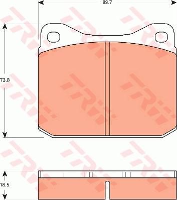 TRW GDB7536 - Гальмівні колодки, дискові гальма autozip.com.ua