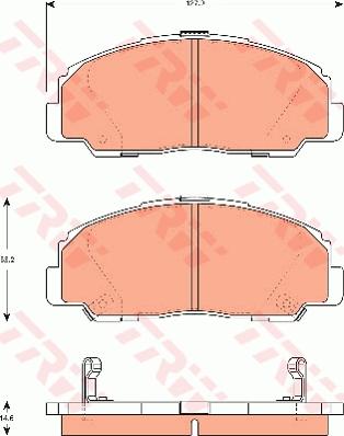 TRW GDB7528DT - Гальмівні колодки, дискові гальма autozip.com.ua