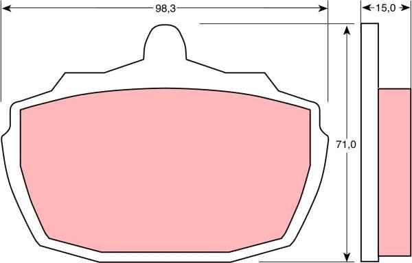 TRW GDB752 - Гальмівні колодки, дискові гальма autozip.com.ua