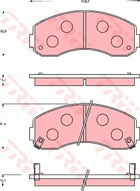 TRW GDB7696 - Гальмівні колодки, дискові гальма autozip.com.ua