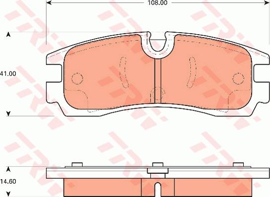 TRW GDB7646 - Гальмівні колодки, дискові гальма autozip.com.ua