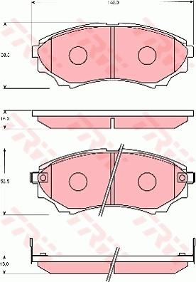 TRW GDB7653 - Гальмівні колодки, дискові гальма autozip.com.ua