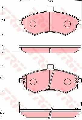 TRW GDB7665 - Гальмівні колодки, дискові гальма autozip.com.ua