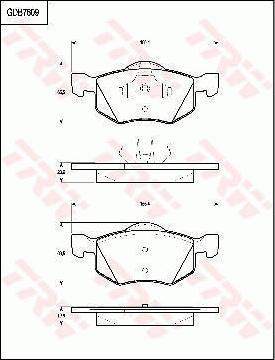 TRW GDB7609 - Гальмівні колодки, дискові гальма autozip.com.ua