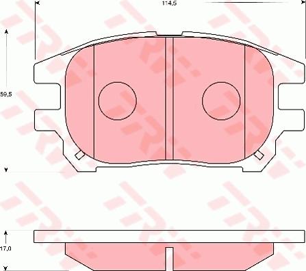 TRW GDB7684 - Гальмівні колодки, дискові гальма autozip.com.ua