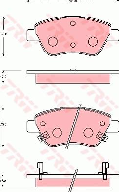 TRW GDB7683AT - Гальмівні колодки, дискові гальма autozip.com.ua