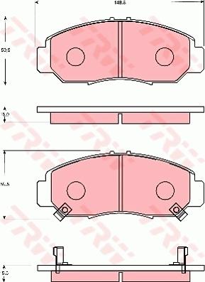 TRW GDB7634 - Гальмівні колодки, дискові гальма autozip.com.ua