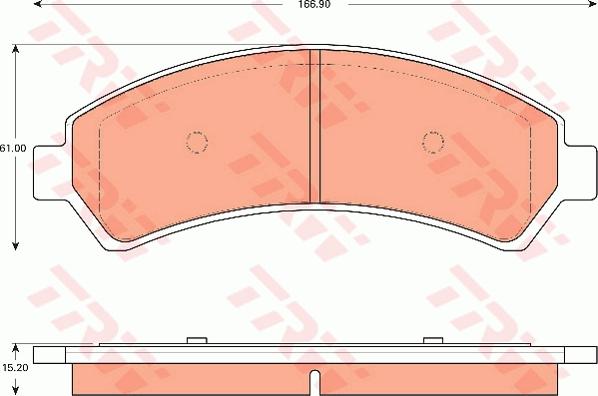 TRW GDB7673 - Гальмівні колодки, дискові гальма autozip.com.ua