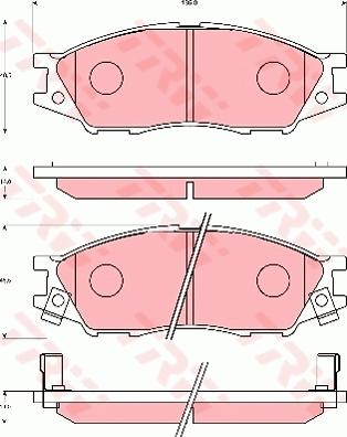 TRW GDB7043 - Гальмівні колодки, дискові гальма autozip.com.ua