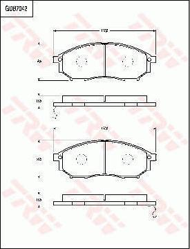 TRW GDB7042 - Гальмівні колодки, дискові гальма autozip.com.ua