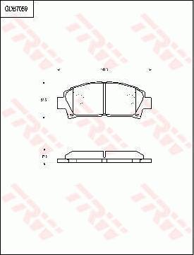 TRW GDB7059 - Гальмівні колодки, дискові гальма autozip.com.ua