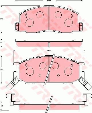 TRW GDB7056 - Гальмівні колодки, дискові гальма autozip.com.ua