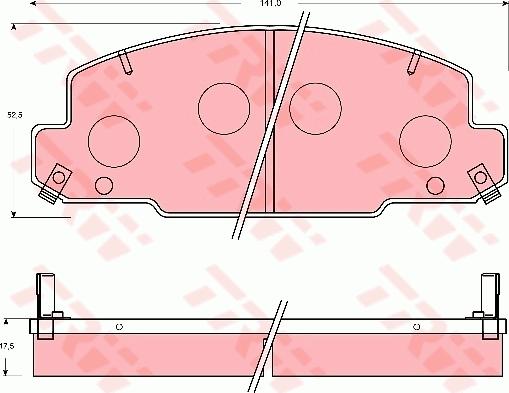 TRW GDB7058 - Гальмівні колодки, дискові гальма autozip.com.ua