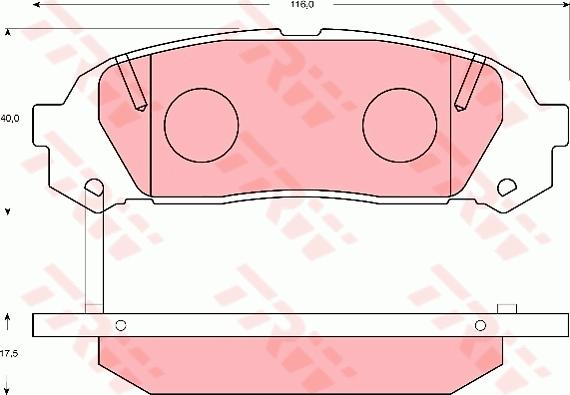 TRW GDB7065 - Гальмівні колодки, дискові гальма autozip.com.ua