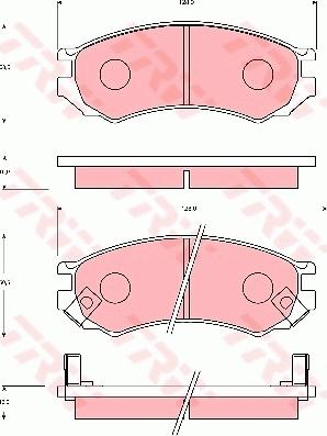 TRW GDB7030 - Гальмівні колодки, дискові гальма autozip.com.ua