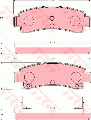 TRW GDB7028 - Гальмівні колодки, дискові гальма autozip.com.ua