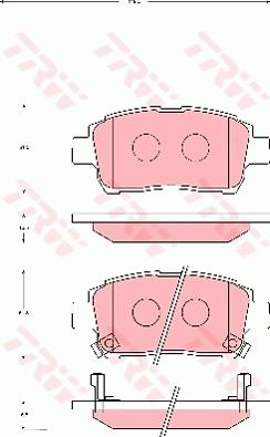 TRW GDB7075DT - Гальмівні колодки, дискові гальма autozip.com.ua