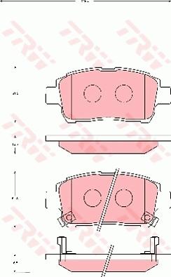 TRW GDB7075 - Гальмівні колодки, дискові гальма autozip.com.ua