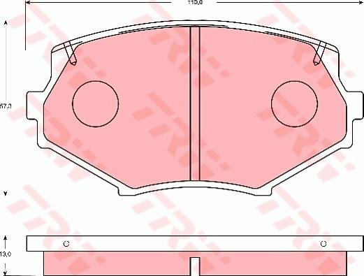 TRW GDB7078 - Гальмівні колодки, дискові гальма autozip.com.ua