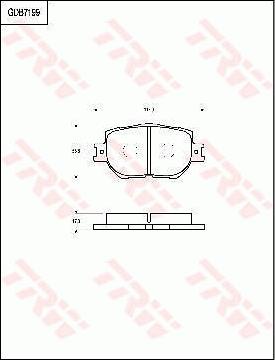 TRW GDB7199 - Гальмівні колодки, дискові гальма autozip.com.ua