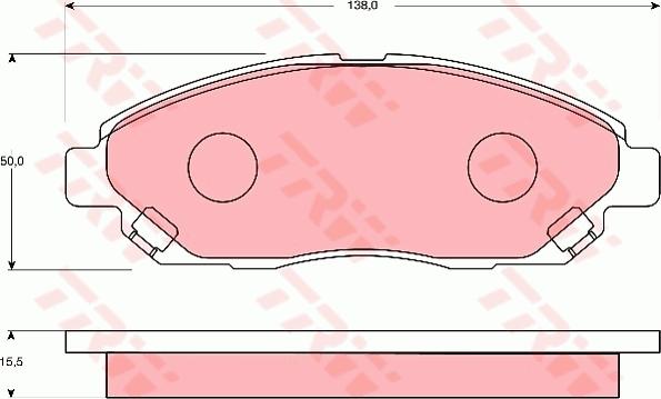 TRW GDB7166 - Гальмівні колодки, дискові гальма autozip.com.ua