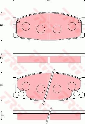 TRW GDB7100 - Гальмівні колодки, дискові гальма autozip.com.ua