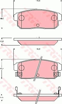 TRW GDB7184 - Гальмівні колодки, дискові гальма autozip.com.ua