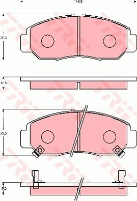 TRW GDB7182 - Гальмівні колодки, дискові гальма autozip.com.ua