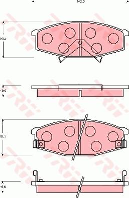 TRW GDB7135 - Гальмівні колодки, дискові гальма autozip.com.ua