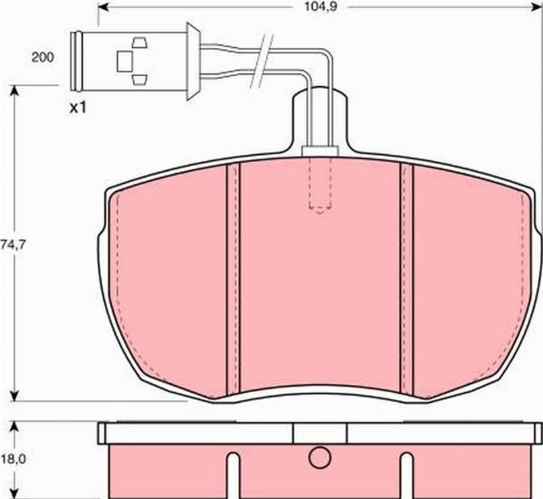 TRW GDB789 - Гальмівні колодки, дискові гальма autozip.com.ua