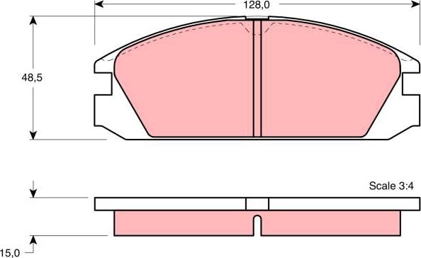 TRW GDB784 - Гальмівні колодки, дискові гальма autozip.com.ua