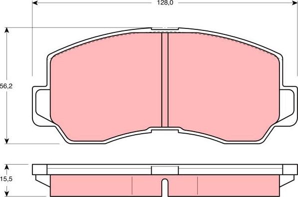 TRW GDB785 - Гальмівні колодки, дискові гальма autozip.com.ua