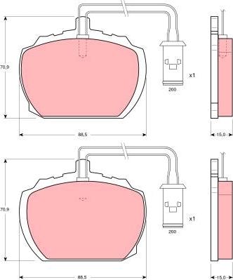 TRW GDB783 - Гальмівні колодки, дискові гальма autozip.com.ua