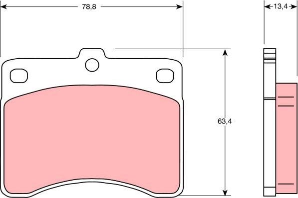 TRW GDB736 - Гальмівні колодки, дискові гальма autozip.com.ua