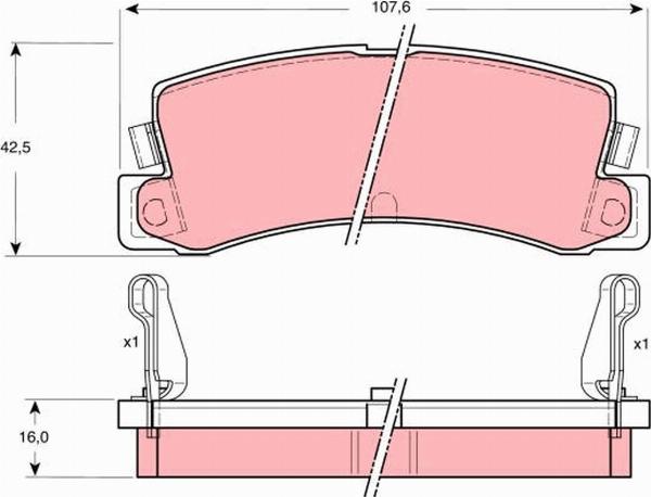 TRW GDB730 - Гальмівні колодки, дискові гальма autozip.com.ua