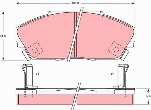 TRW GDB733 - Гальмівні колодки, дискові гальма autozip.com.ua