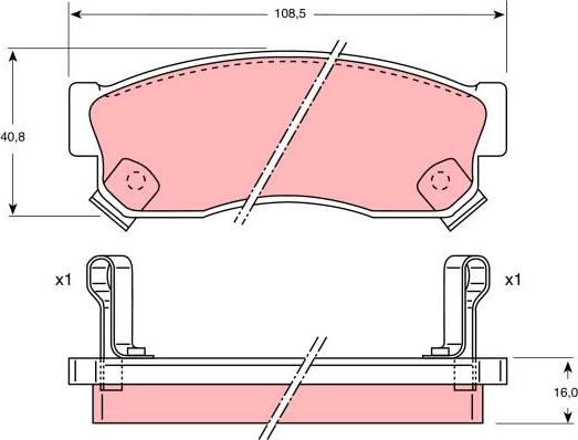 TRW GDB732 - Гальмівні колодки, дискові гальма autozip.com.ua